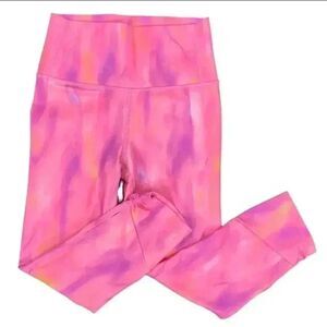 All in Motion Girl's Bright Pink Tie Dye Nylon Leggings